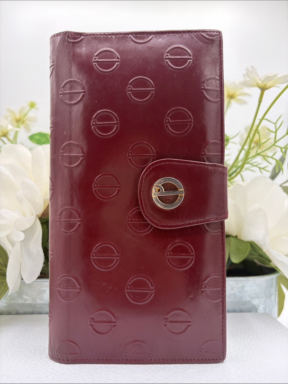 Vintage Rare Dunhill England West Germany Oxblood Leather Kiss-lock Wallet✨✨